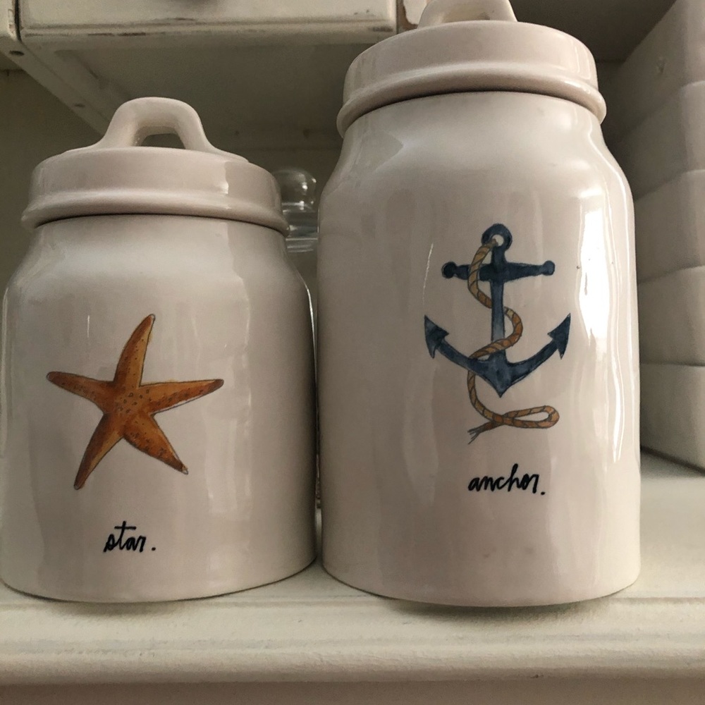 Ray Dunn star and anchor jars NWT